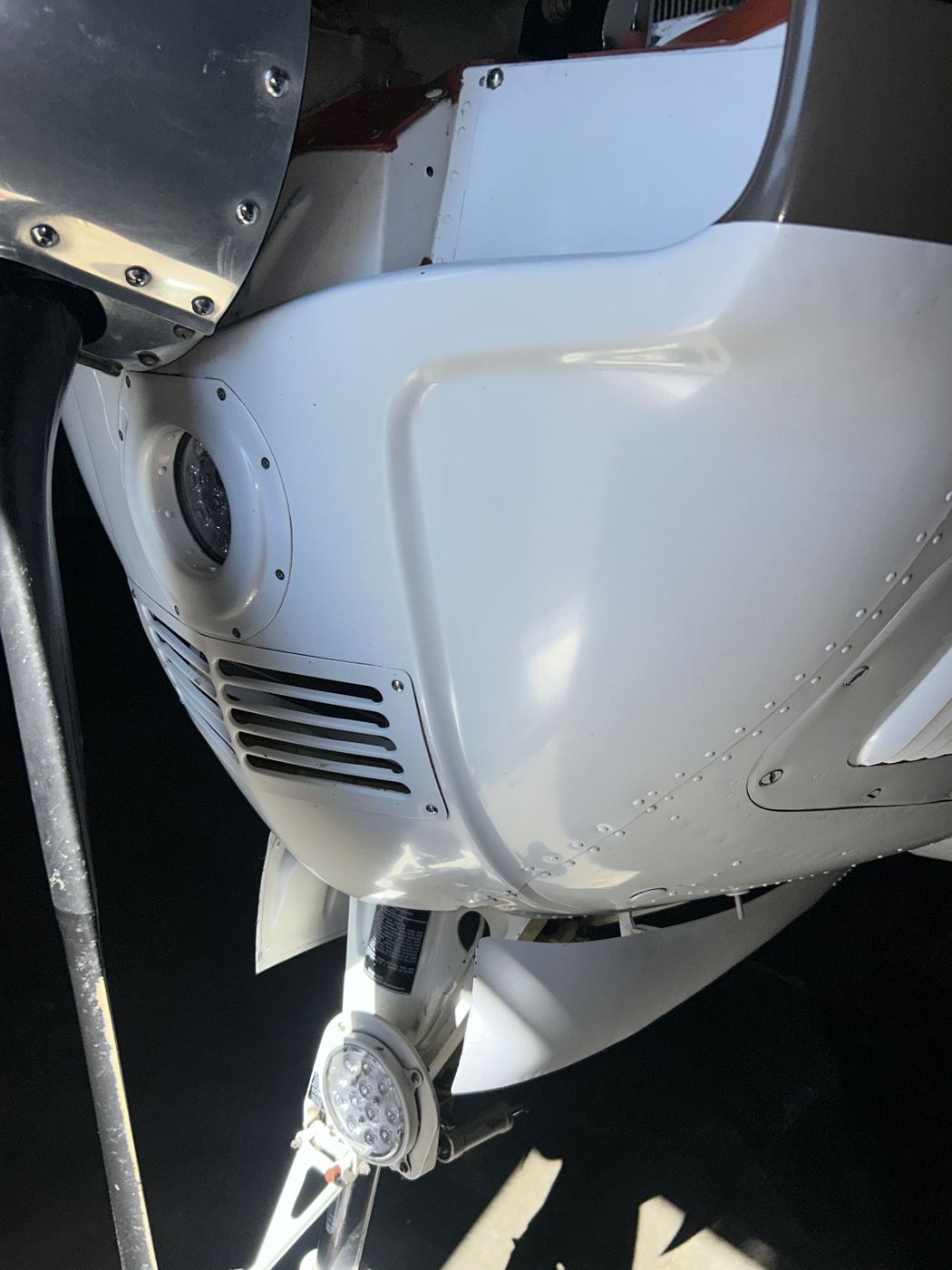 Clean aircraft cowling after exterior wash
